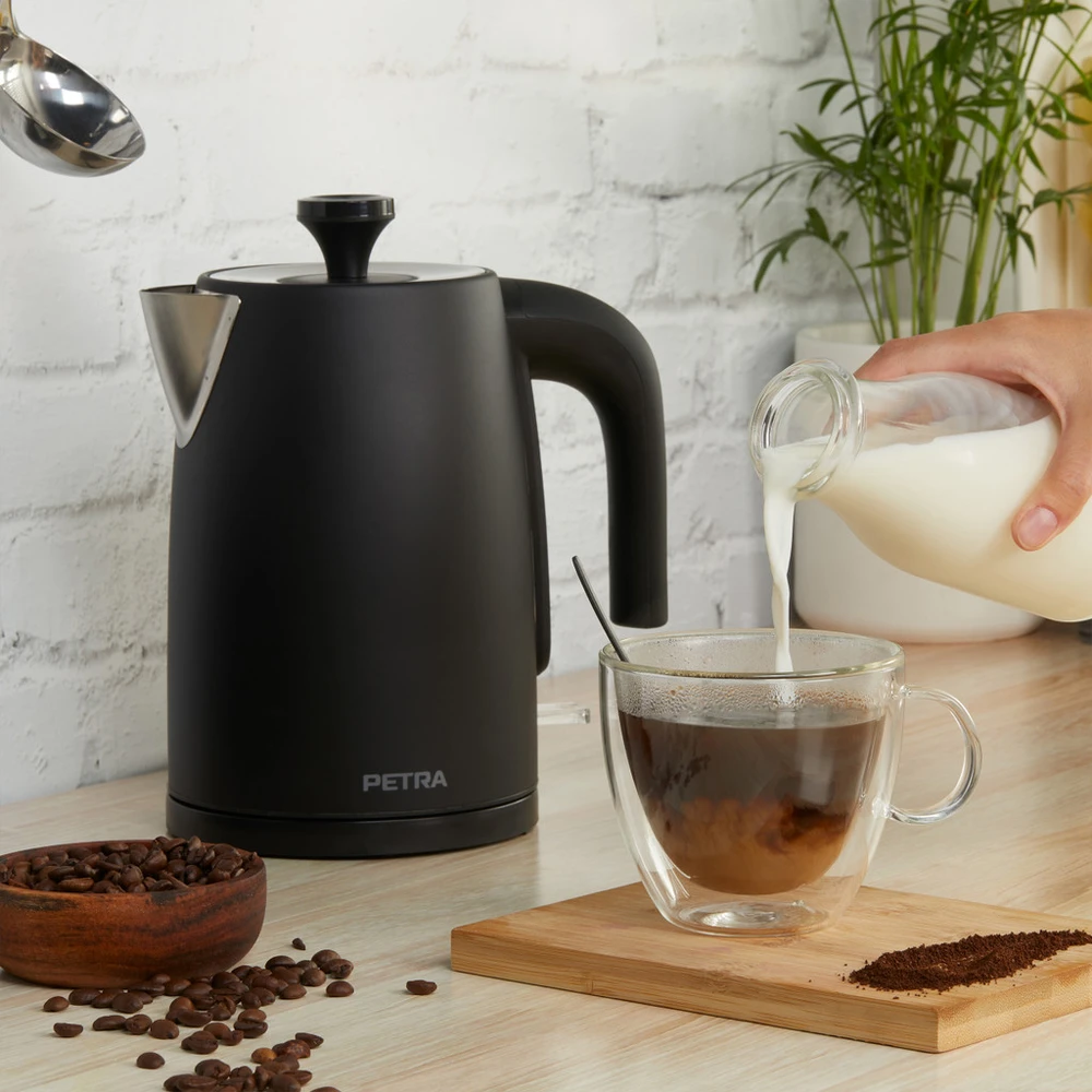 Virdulys Krups Virdulys juoda elektrinis 3000 w PETRA, 1,7 l