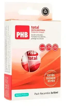PHB Pack Adult Dantų pasta Total 3x15ml