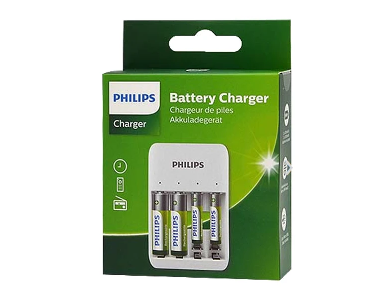 Įkroviklis Philips + 2x700mAh AAA + 2x1300mAh AA