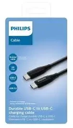 Philips USB-C – USB-C USB kabelis 2 m juodas (DLC5206C / 00)