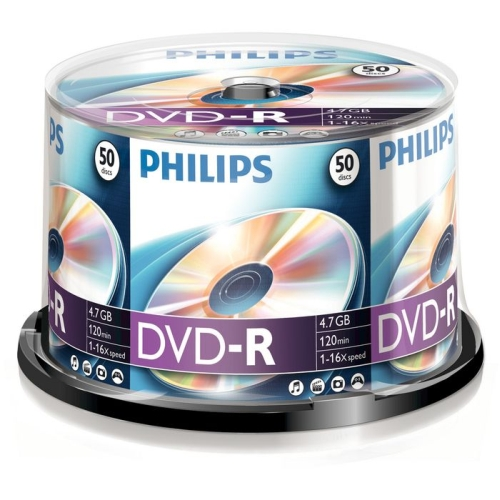 1x50 Philips DVD-R 4,7GB 16x SP