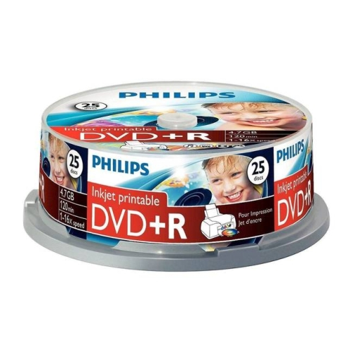 1x25 Philips DVD+R 4,7GB 16x SP