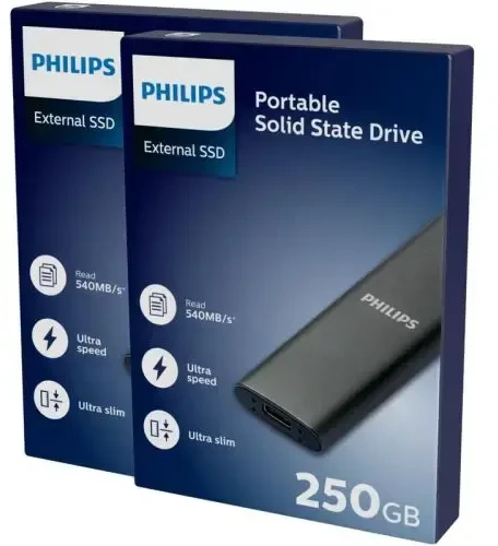 Kietasis diskas Philips Ultra Speed 250 GB Graphite SSD išorinis diskas (FM25SS031P/00)