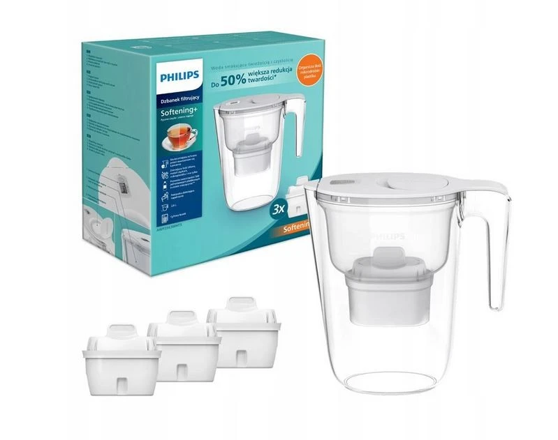 Philips AWP2943WHT3/58 + 3 filtrai „Micro X-Clean“ minkštiklis + balta
