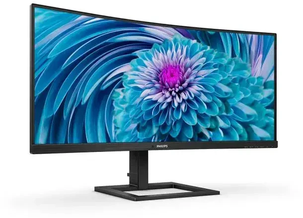 Monitorius Philips 346E2CUAE, 34" UWQHD (3440x1440) lenktas VA 1500R, 21:9, 100Hz, USB-C 65W, garsiakalbiai, reguliuojamas stovas
