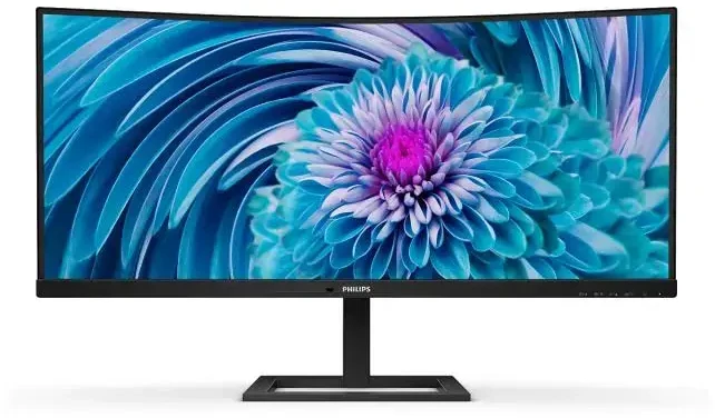 Monitorius Philips 346E2CUAE, 34" UWQHD (3440x1440) lenktas VA 1500R, 21:9, 100Hz, USB-C 65W, garsiakalbiai, reguliuojamas stovas