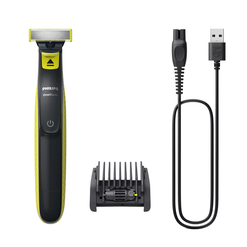 Philips | Skustuvas/kirptuvas, veido | QP2724/20 OneBlade | Veikimo laikas (maks.) 45 min | Drėgnas ir sausas | NiMH | Pilka/žalia