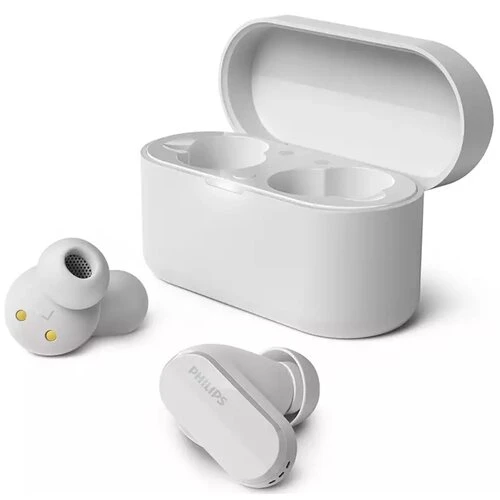 Philips True Belaidės Ausinės TAT3508WT/00, IPX4 atsparumas vandeniui, triukšmo slopinimas, iki 21 valandų grojimo laikas, Baltos spalvos