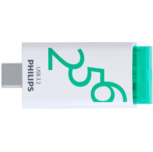 Pendrive Philips Click Series USB 3.2 Gen 1 USB-C 256GB Spring Žalias (FM25FD175B/00)