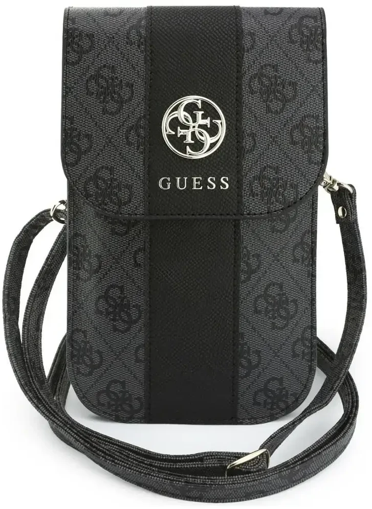 Phone bag Guess 4G & Classic Logos Stripe Strap juodas