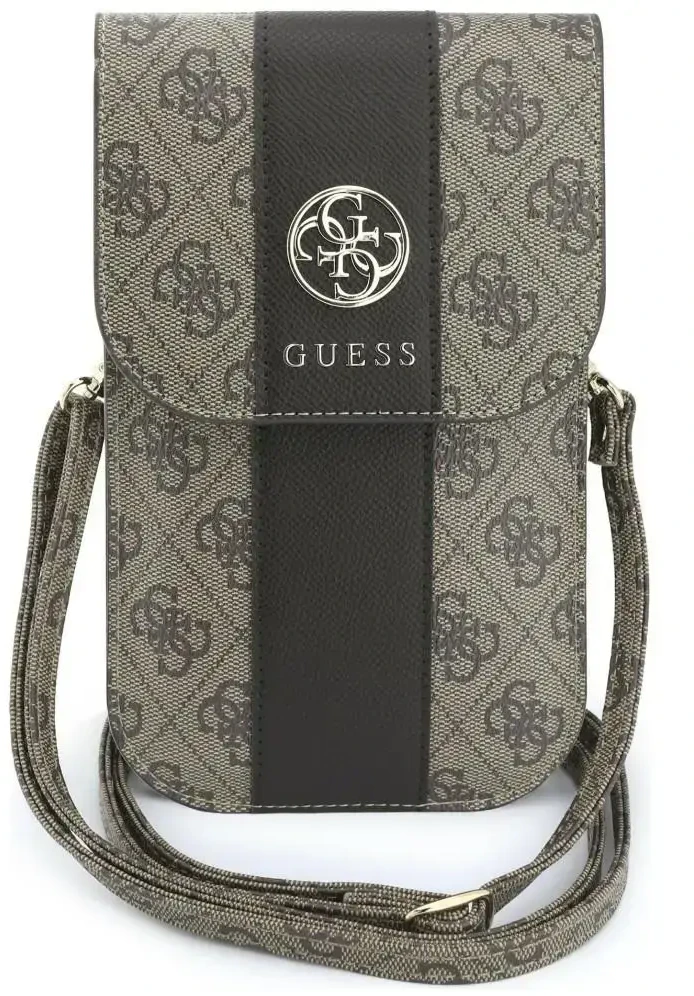 Phone bag Guess 4G & Classic Logos Stripe Strap ruda