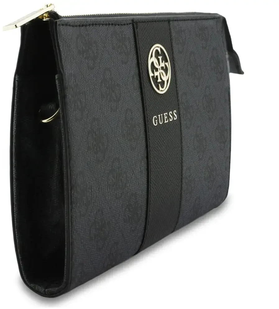 Torebka na telefon Guess 4G with Round 4G & Classic Logos Stripe juoda