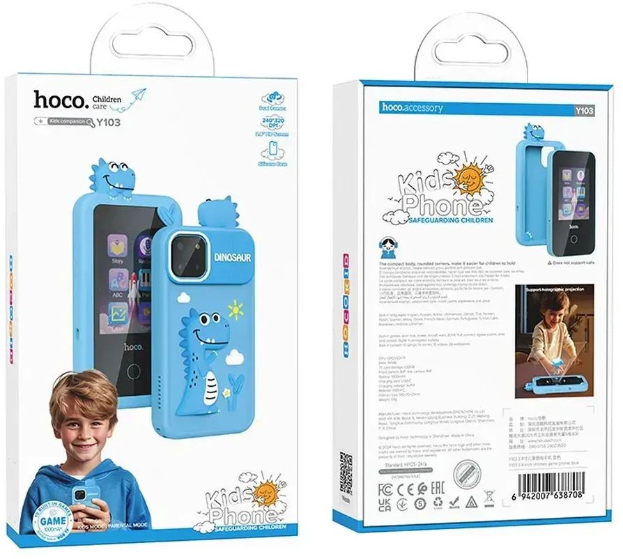 Alogy Phone for kids Hoco 2,8" Y103 mėlynas