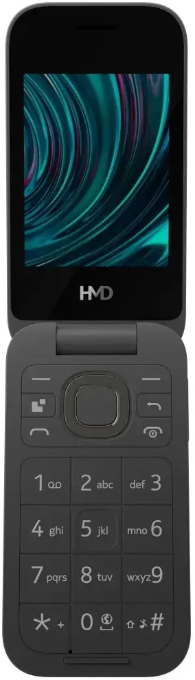 Atlenkiamas telefonas HMD 2660 Flip TA-1711 Dual SIM, Juodas