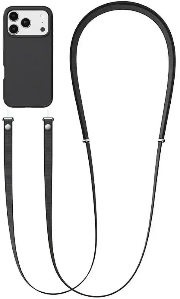 Phone lanyard Usams ZB360 1.08–2.08m juodos spalvos