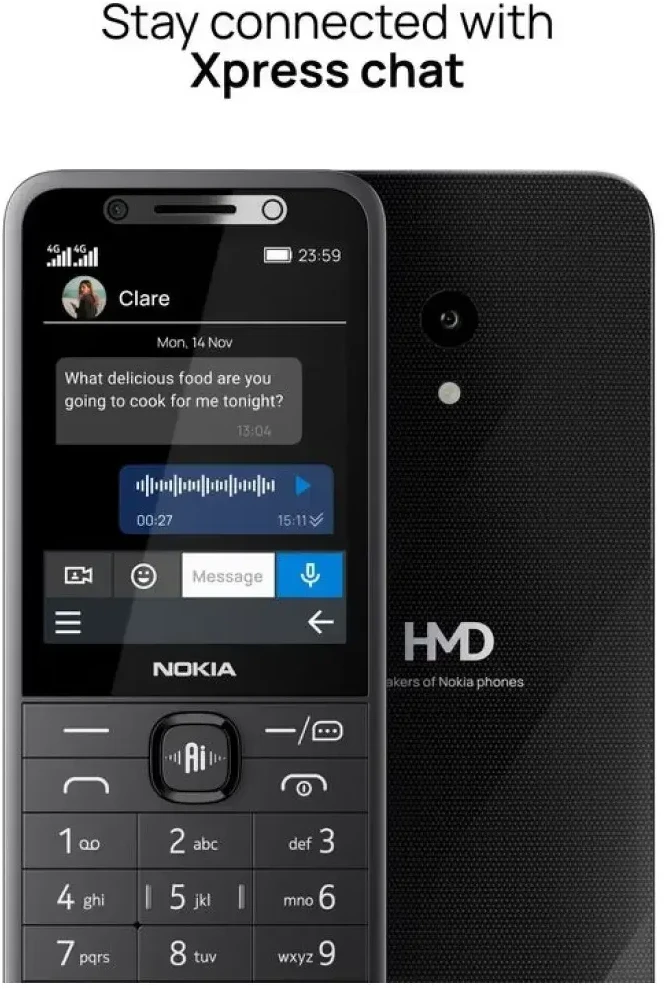 Nokia 235 4G TA-1745 Dual SIM Juodas