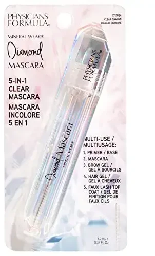 Physicians Formula Mineral Wear Diamond Blakstienų tušas 5-In-1 Blakstienų tušas moterims, 9,5 ml