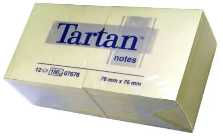 Tartan TARTAN lipnus padas, 76x76mm, 12x100 lapų, geltona