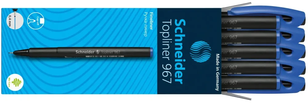Schneiders13 Rašiklis Schneider Topliner 967, mėlynas