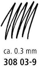 Rašiklis STAEDTLER PIGMENT LINER 308, 0,3 mm.