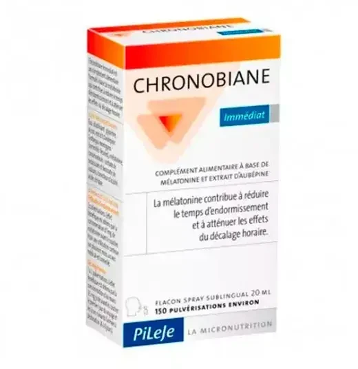 Maisto papildas su melatoninu geram miegui Pileje Chronobiane Instant 20ml