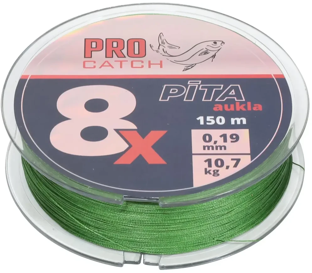 Meškeriojimo vala Pro Catch X8 0.19mm 150m Žalia