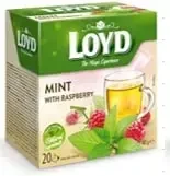 Žolelių arbata LOYD, mėtos ir aviečių skonio, 20 x 1,5 g