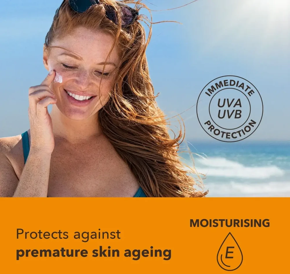 PIZ BUIN Moisturising Face Kreminis Face Sun Care, 50 ml