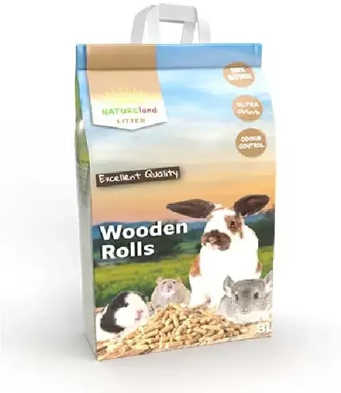 Placek Dabīgie granulu pakaiši : Kockolit ML Wooden Rolls 8L