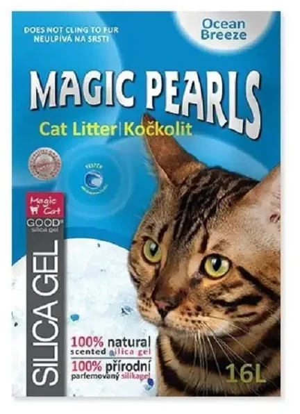 Placek Silikona pakaiši kaķu tualetei – Magic Pearl Ocean Breeze, 16 l