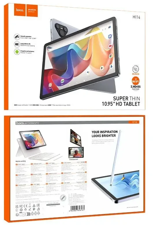 Planšetė 10,95" 3GB/64GB Hoco HD Wi-Fi SIM Android HI14 starry pilka