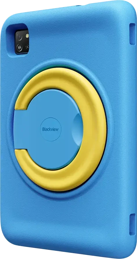 Planšetė Blackview Tab 60 Pro Kids LTE 10.1 colio HD+ 800x1280 IPS 60Hz 4GB/128GB aštuonių branduolių T606 1.6GHz 5MP priekinė/8MP galinė kamera Baterija 7700mAh be įkroviklio USB Type-C Android 15 SD kortelės lizdas Ocean Mėlyna