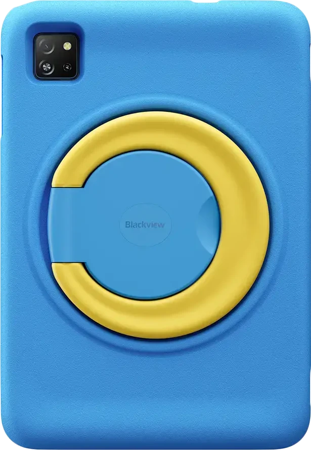 Planšetė Blackview Tab 60 Pro Kids LTE 10.1 colio HD+ 800x1280 IPS 60Hz 4GB/128GB aštuonių branduolių T606 1.6GHz 5MP priekinė/8MP galinė kamera Baterija 7700mAh be įkroviklio USB Type-C Android 15 SD kortelės lizdas Ocean Mėlyna