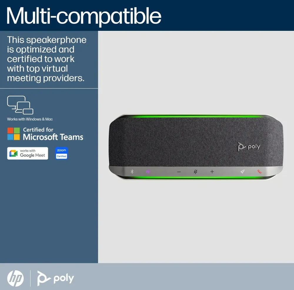 Hewlett Packard (HP) HP Poly „Poly Sync 40“ „Microsoft Teams“ sertifikuotas garsiakalbinis telefonas