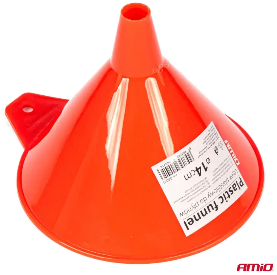 Mažas universalus plastikinis piltuvėlis kurui, skysčiui, vandeniui, 14 cm amio-04041