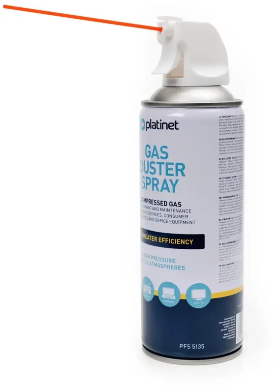 Valiklis Platinet PLATINET AIR DUSTER WITH TRIGGER SPRĘŻONE POWIETRZE 400ML Z PISTOLETEM PFS5135 [46161]