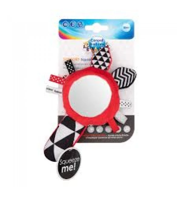 Canpol babies Minkštas kontrastinis žaislas su garsu ir veidrodžiu SENSORY TOYS 68/080