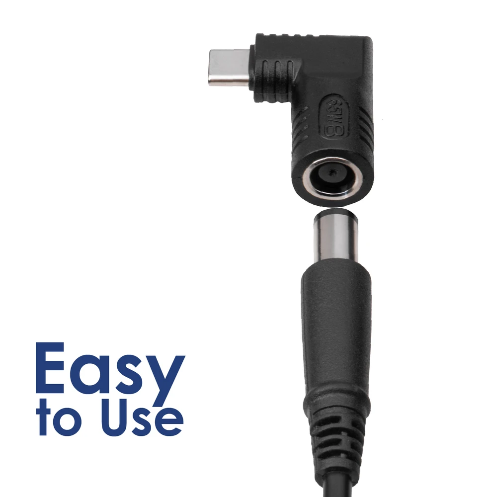 DC 6.5/4.4 mm + kištukas į USB Type-C adapteris - Lizdas kintamosios srovės adapteriui - Akyga AK-ND-D04