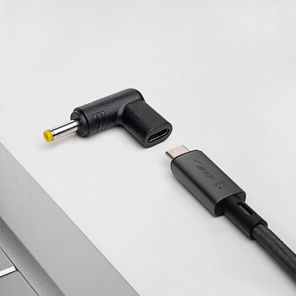 Akyga USB-C į DC adapteris su kampine jungtimi