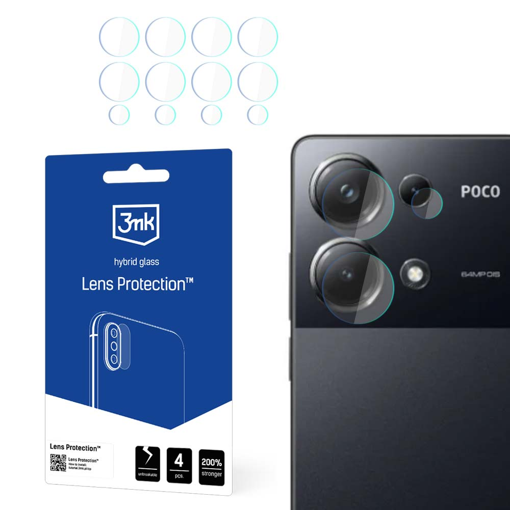 3mk Lens Protection™ hibridinis fotoaparato stiklas Poco M6 Pro 4G
