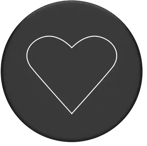 Popsockets 2 Baltas Heart Juodas 800667 telefono laikiklis – standard