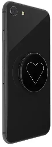 Popsockets 2 Baltas Heart Juodas 800667 telefono laikiklis – standard