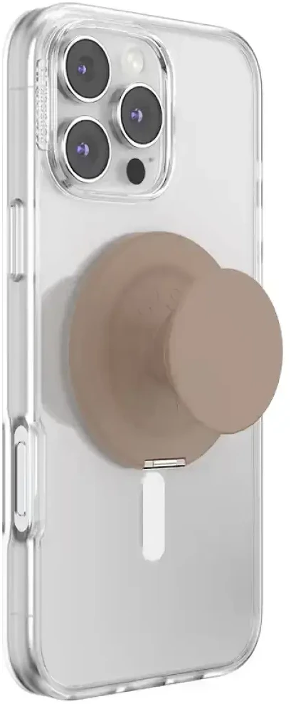 „PopSockets Kick-Out Grip Latte MagSafe“ telefono laikiklis ir stovas, smėlio spalvos