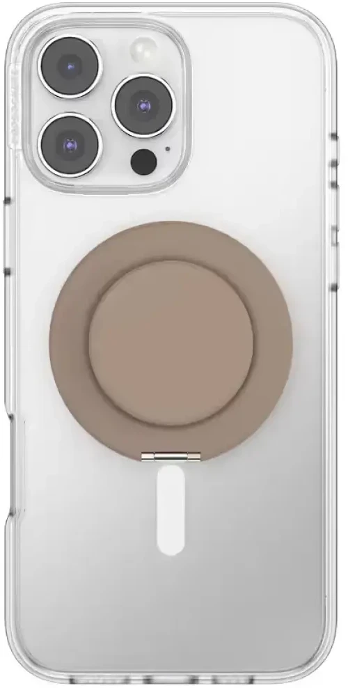 „PopSockets Kick-Out Grip Latte MagSafe“ telefono laikiklis ir stovas, smėlio spalvos