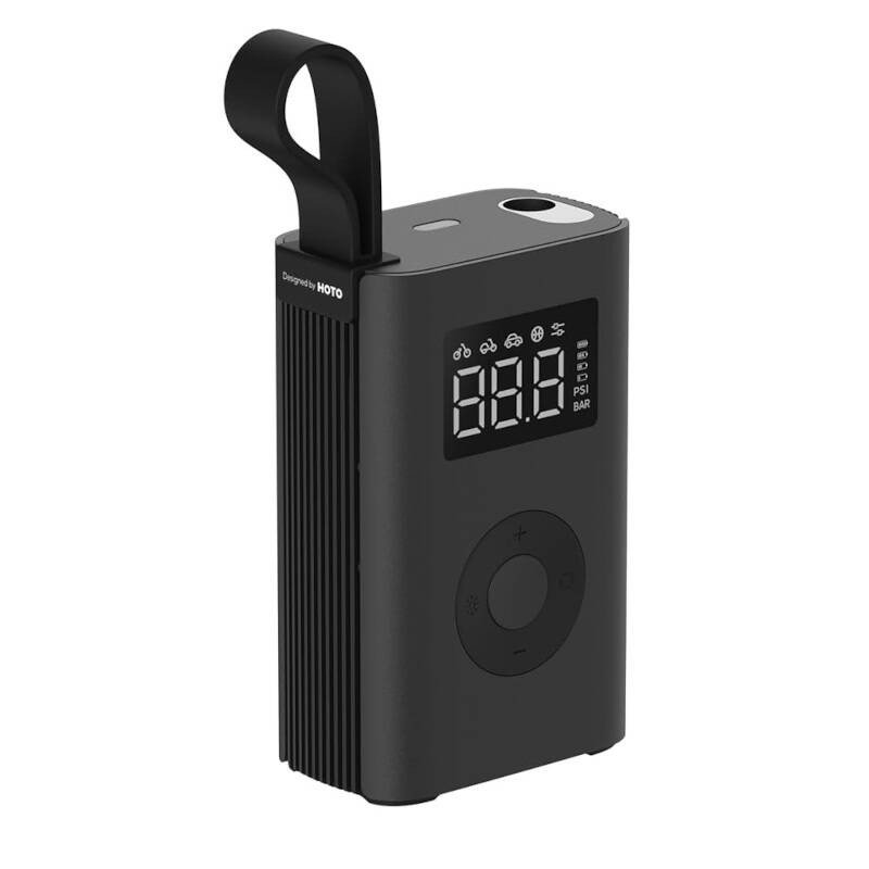 Nešiojamas kompresorius, elektrinis siurblys HOTO QWCQA001 (10.3 baro, 150 PSI, 2000 mAh)