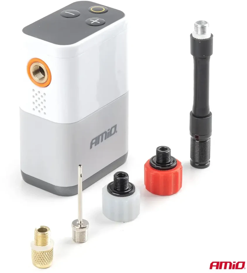 Mini belaidis dviračio kompresorius bešepetėlinis su LED ekranu, 40 W, USB-C, amio-04946