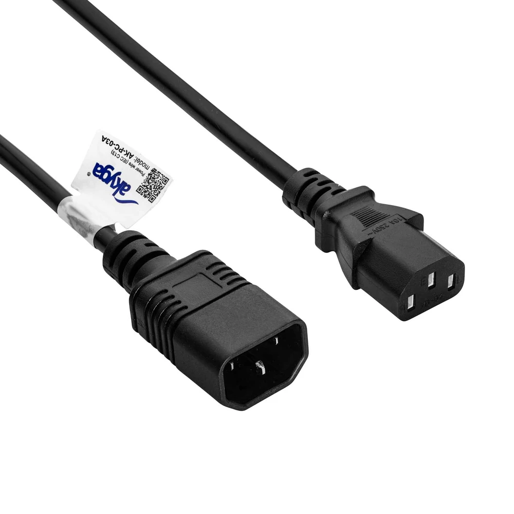 Akyga AK-PC-03C CU IEC C13 / IEC C14 1.8m