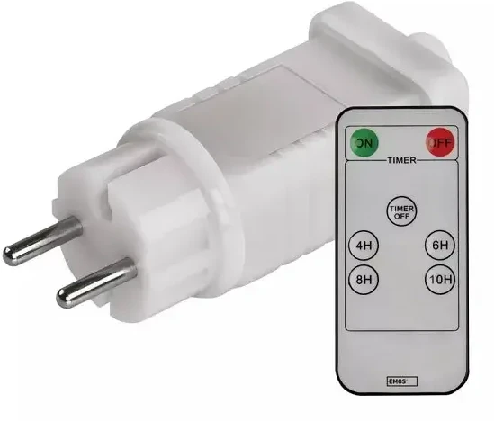 LED šviesos girliandų EMOS CONNECTING matinimo šaltinis, 30Vdc, 12W, su pulteliu, IP44, EMOS