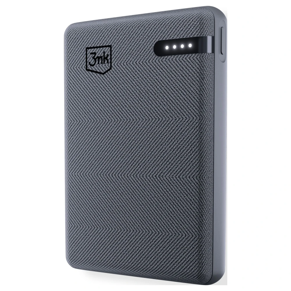 3Mk apsaugos priedai - 3mk kišeninė išorinė baterija 5000 mAh 12 W USB 1C-Pilkas