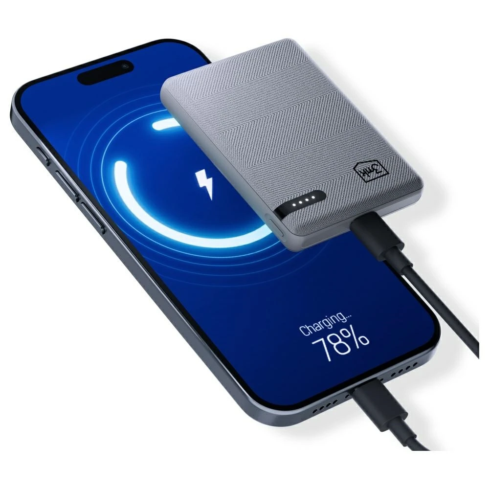 3Mk apsaugos priedai - 3mk kišeninė išorinė baterija 5000 mAh 12 W USB 1C-Pilkas